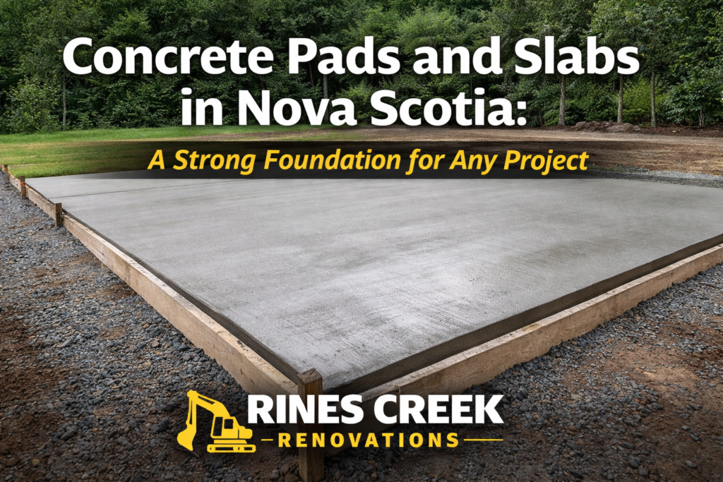 Concrete Pads and Slabs in Nova Scotia